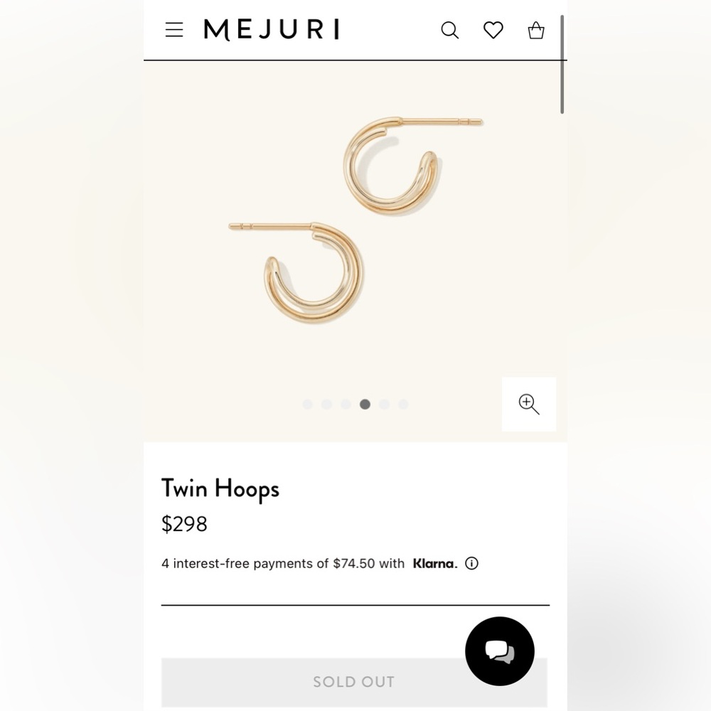 Mejuri | Twin Hoops 14K Gold